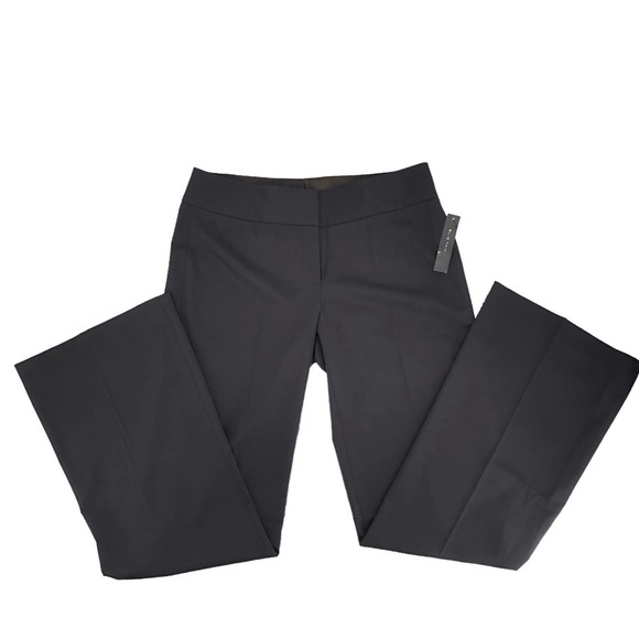 Elie Tahari NEW Womens Size 8 Wool Blend Eileen Trouser Black Pants Flat Front - Picture 6 of 7